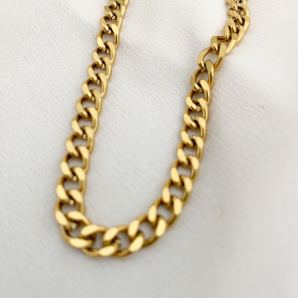 18k gold 5mm Cuban link necklace - Picture 3 of 9